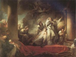 Jean Honore Fragonard The Hight Priest Coresus Sacrifices Himself to Save Callirhoe (mk05) France oil painting art
